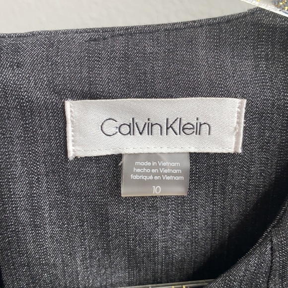 Calvin Klein Dark Gray/Silver Sheath Dress size 10 - Picture 5 of 6